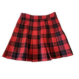 Plaid Pleated Skirt School Summer Spring Coastal Beach